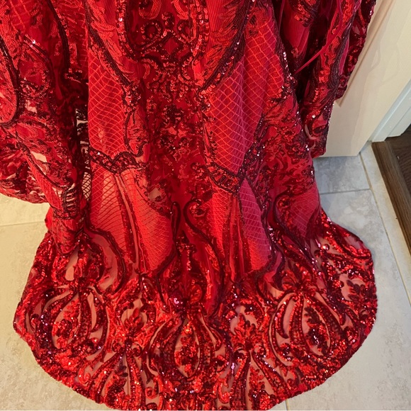 Gorgeous Amarra red sequin evening gown in size 4 - Picture 12 of 15